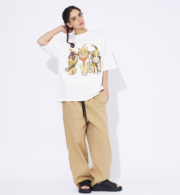 ABAHOUSE「【CORISCO/コリスコ】 Animal猫 Tシャツ/アニマルTシャツ【予約】」|Tシャツ・カットソー|