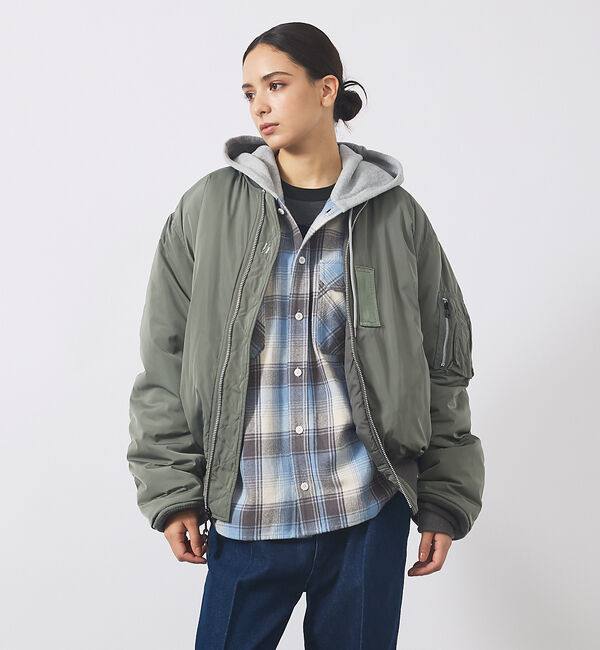 ABAHOUSE「【Valley Apparel / バレーアパレル】LIGHT MA-1 フライ」|ミリタリー・モッズコート|