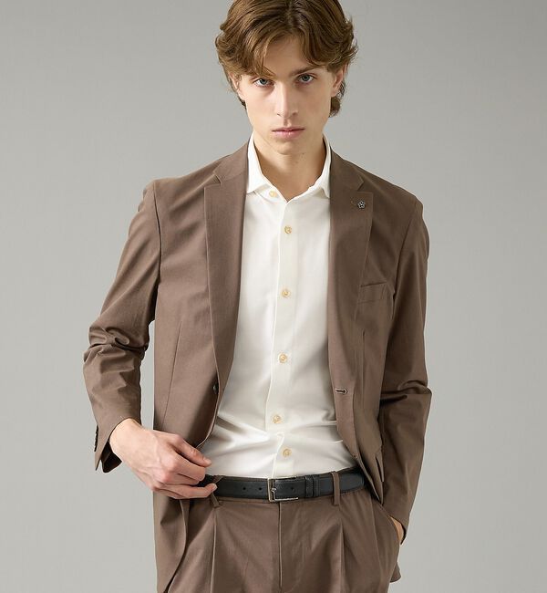 ABAHOUSE「【セットアップ対応】スーパーストレッチ リネンジャケット/ FLEX JACKE」|テーラードジャケット|