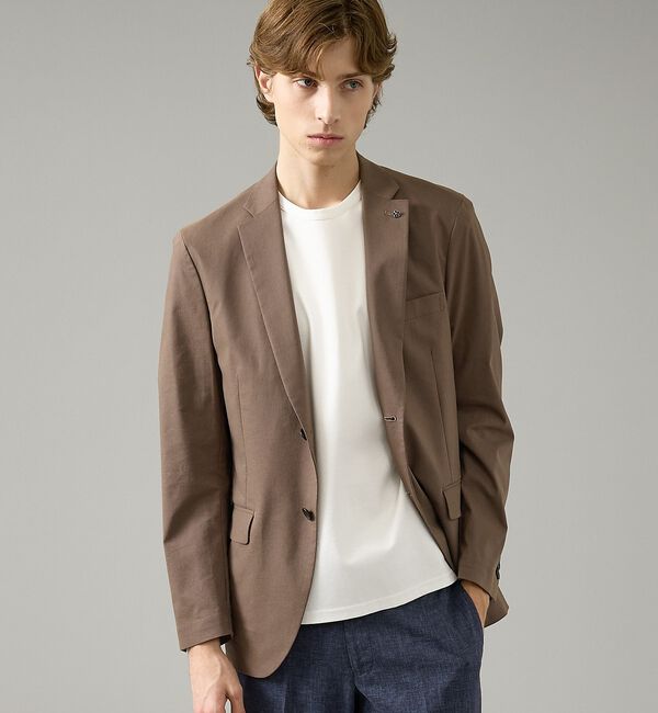 ABAHOUSE「【セットアップ対応】スーパーストレッチ リネンジャケット/ FLEX JACKE」|テーラードジャケット|