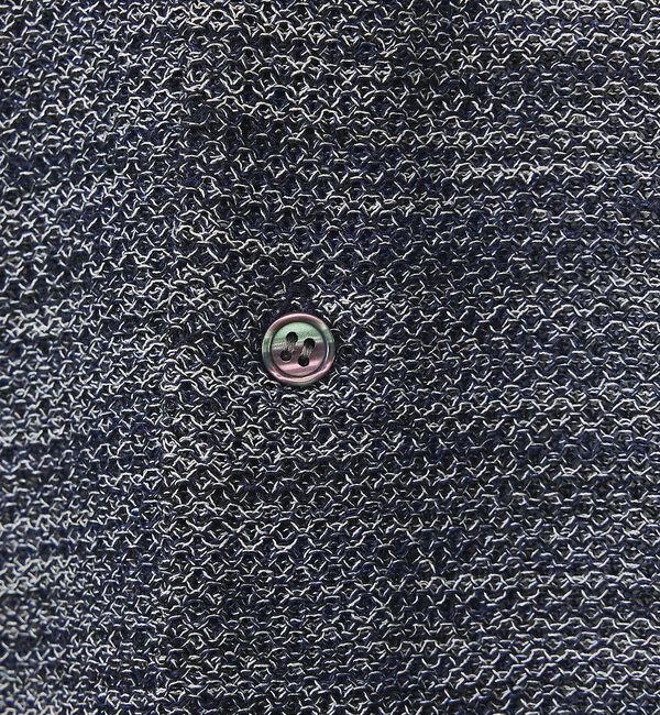 ABAHOUSE「ハニカムメッシュ ニットポロカーディガン / ニットシャツ」|カーディガン|