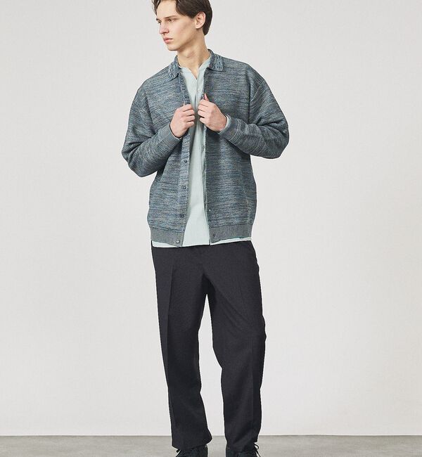 ABAHOUSE「ハニカムメッシュ ニットポロカーディガン / ニットシャツ」|カーディガン|