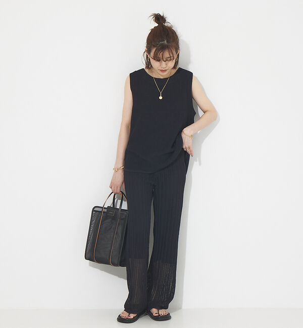 Rouge vif「【セットアップ対応】麻混レーシーニットパンツ」|その他|