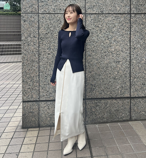 Rouge vif「【一部店舗限定】 カットアウトリブニット」|ニット・セーター|