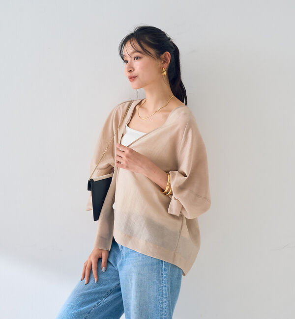 Rouge vif「はおりシアーシャツジャケット」|シャツ・ブラウス|