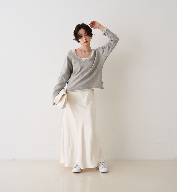 Rouge vif「サテンマーメイドイージーロングスカート」|スカート|