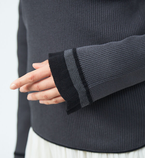 qualite「バイカラースリーブニット」|ニット・セーター|