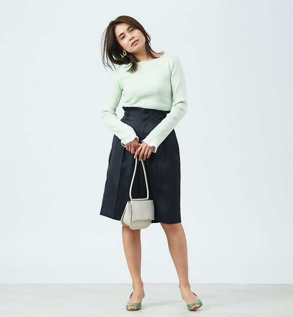 qualite「バイカラースリーブニット」|ニット・セーター|