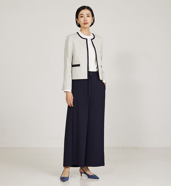 qualite「ベルテッドワイドフレアパンツ」|その他|