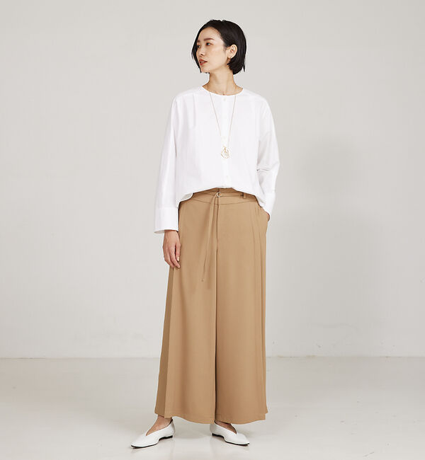 qualite「ベルテッドワイドフレアパンツ」|その他|