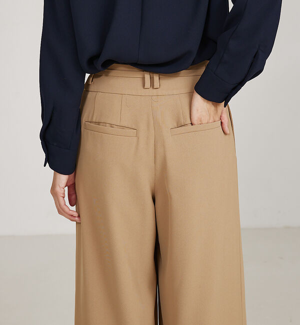 qualite「ベルテッドワイドフレアパンツ」|その他|