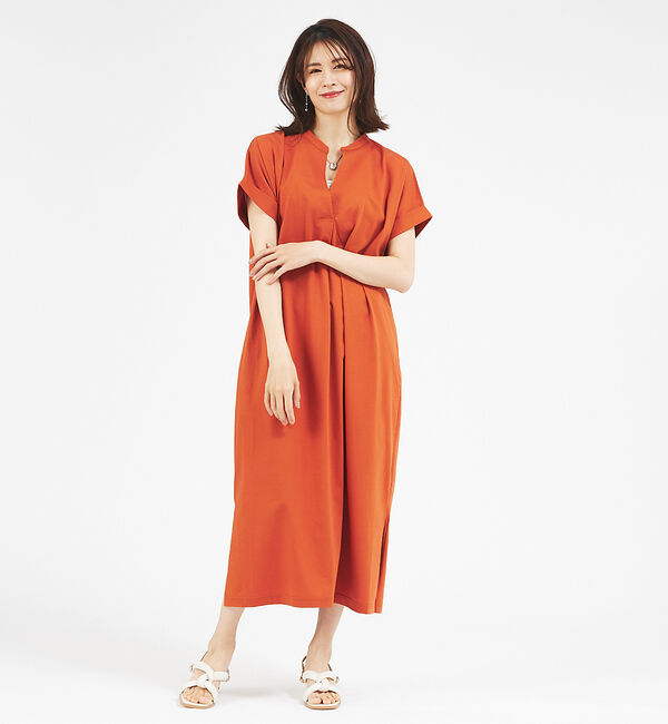 abahouse mavie「【大人のいちまんワンピ】シルケット天竺スキッパーワンピース」|ワンピース|