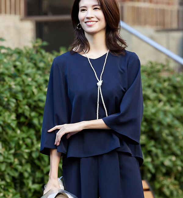 abahouse mavie「【販売店舗限定！上下２点セット】フレアブラウス&times;ワイドパンツセットアップ」|ワンピース|