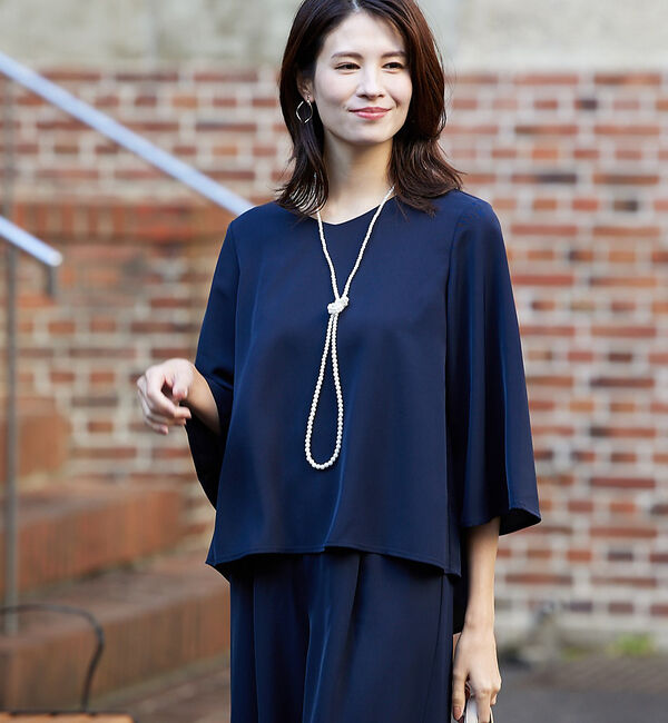 abahouse mavie「【販売店舗限定！上下２点セット】フレアブラウス&times;ワイドパンツセットアップ」|ワンピース|