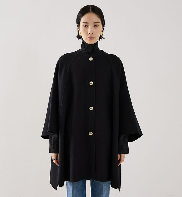 The Store by C' 「【COCUCA】リバーカラーケープ」|ノーカラーコート|