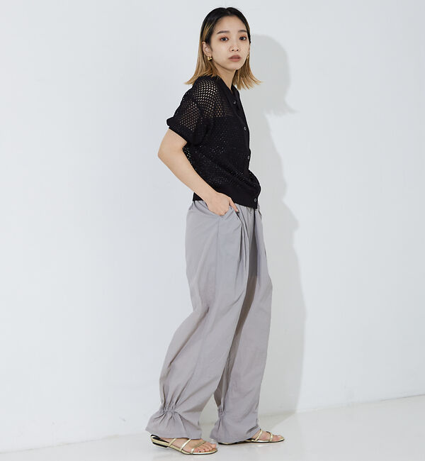 NOMINE「メッシュニットポロカーデ」|ポロシャツ|