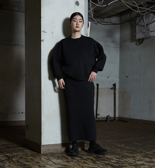 NOMINE「【上下2点セット/セットアップ対応】プレーティングニットセットアップ【WEB限定」|ニット・セーター|ブラック