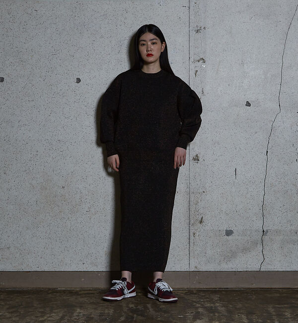 NOMINE「【上下2点セット/セットアップ対応】プレーティングニットセットアップ【WEB限定」|ニット・セーター|ブラウン