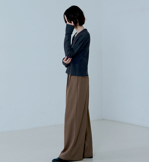 NOMINE「ショルダータック ポロニット カーディガン」|ニット・セーター|