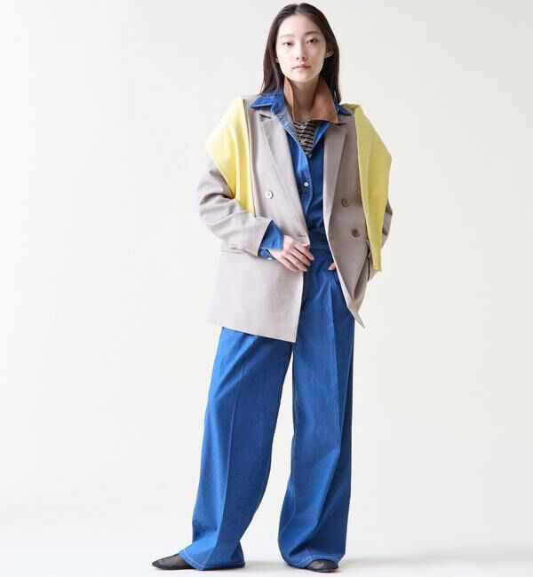 TIARA「デニムタックパンツ」|デニム|