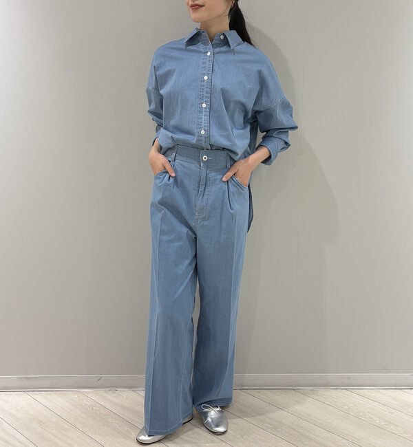 TIARA「デニムタックパンツ」|デニム|