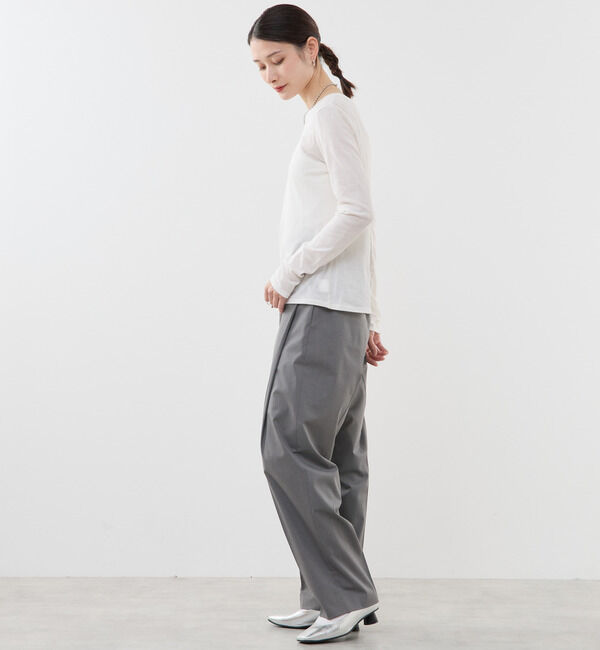 Soffitto「コットン丸首インナーロングTシャツ」|Tシャツ・カットソー|