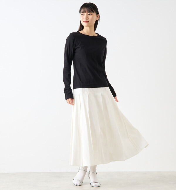 Soffitto「コットン丸首インナーロングTシャツ」|Tシャツ・カットソー|