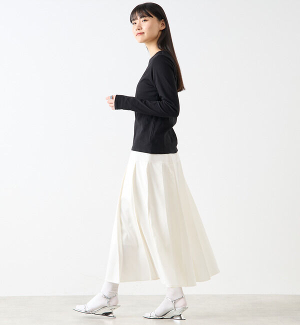 Soffitto「コットン丸首インナーロングTシャツ」|Tシャツ・カットソー|