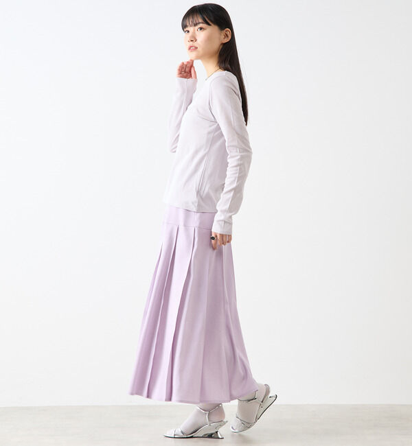 Soffitto「コットン丸首インナーロングTシャツ」|Tシャツ・カットソー|