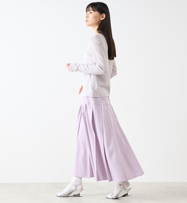 Soffitto「コットン丸首インナーロングTシャツ」|Tシャツ・カットソー|