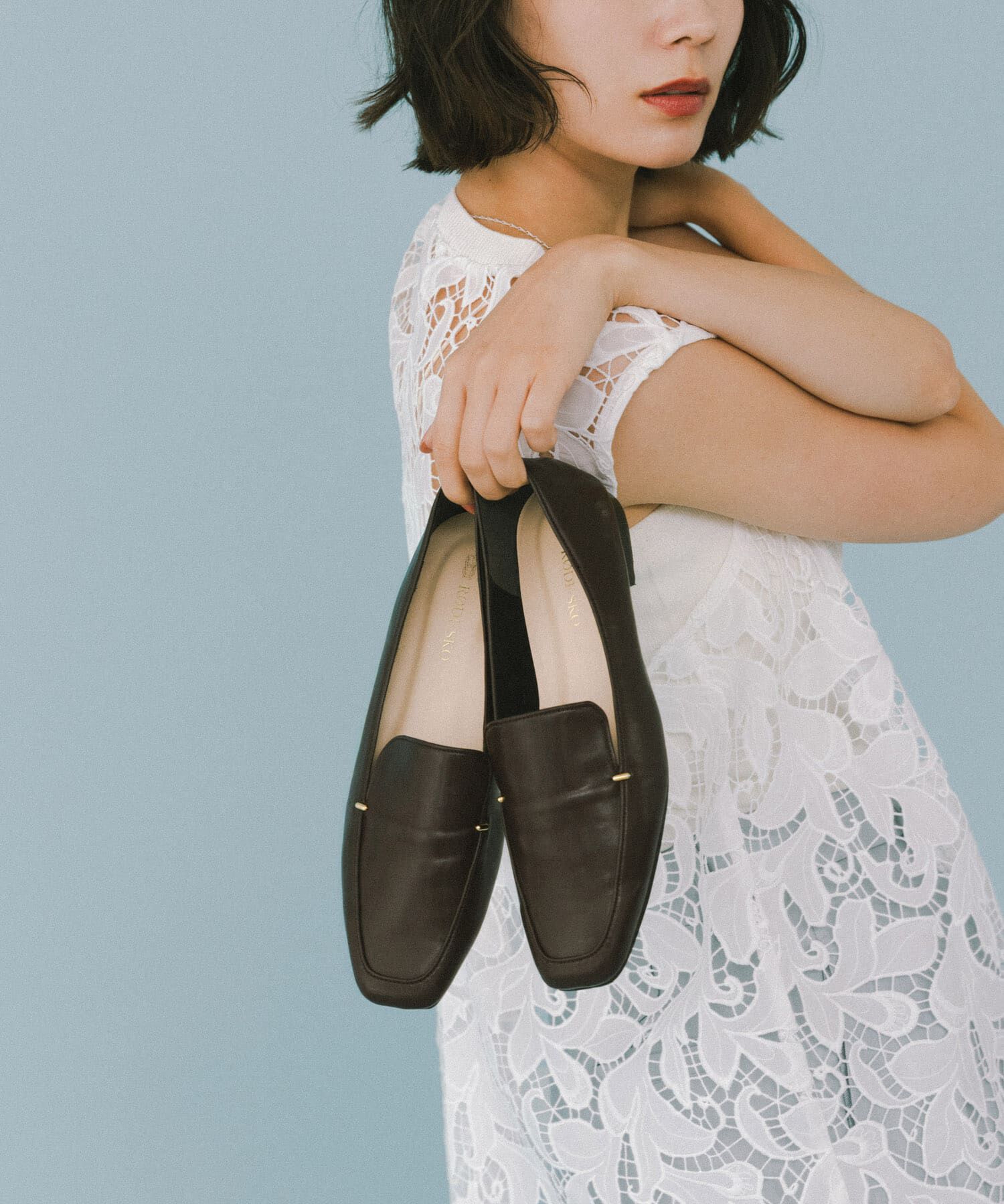 RODE SKO「『MADE IN JAPAN』スクエアトゥプチメタルローファー」|ローファー|ブラウン系その他