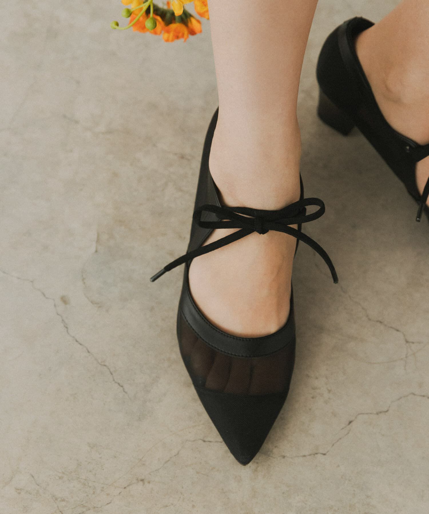 RODE SKO「『MADE IN JAPAN』チャンキーヒールリボンパンプス」|パンプス|