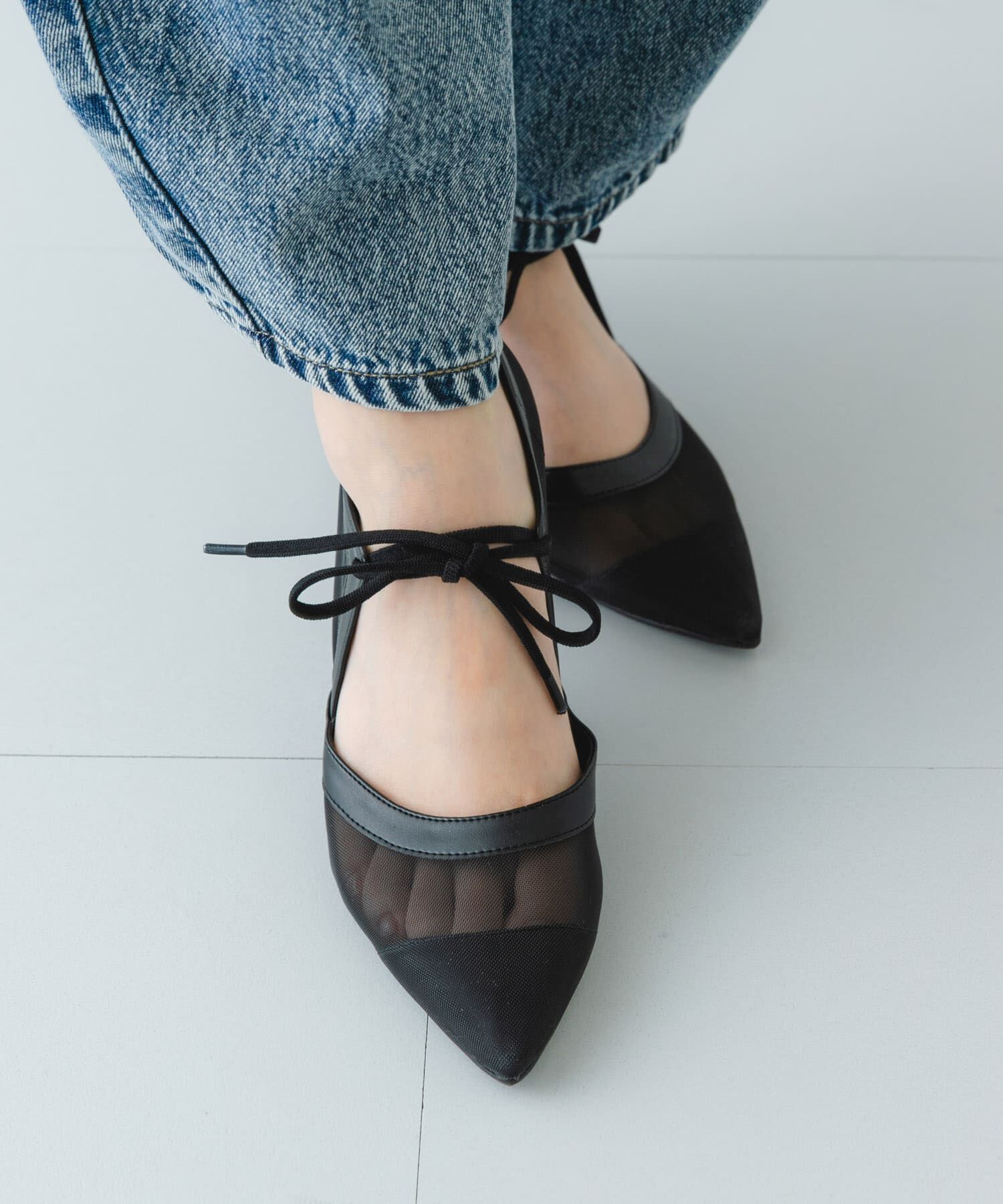 RODE SKO「『MADE IN JAPAN』チャンキーヒールリボンパンプス」|パンプス|