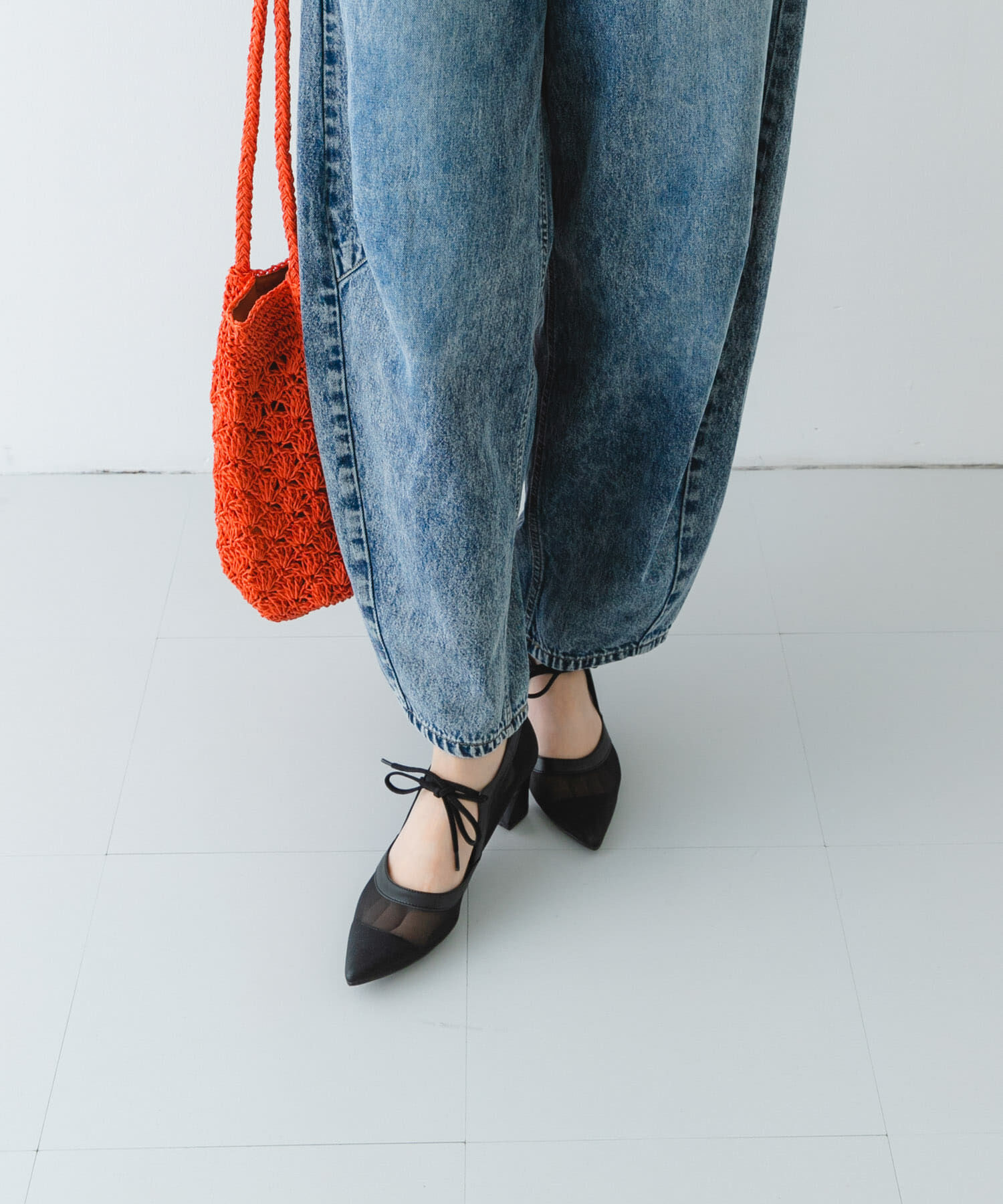 RODE SKO「『MADE IN JAPAN』チャンキーヒールリボンパンプス」|パンプス|