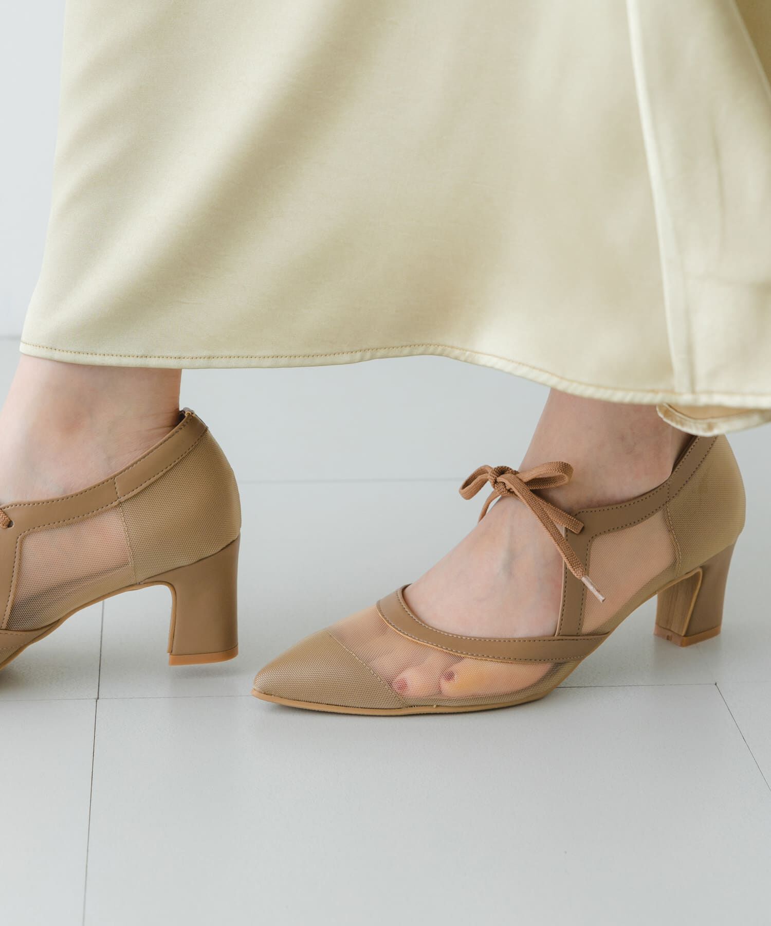 RODE SKO「『MADE IN JAPAN』チャンキーヒールリボンパンプス」|パンプス|