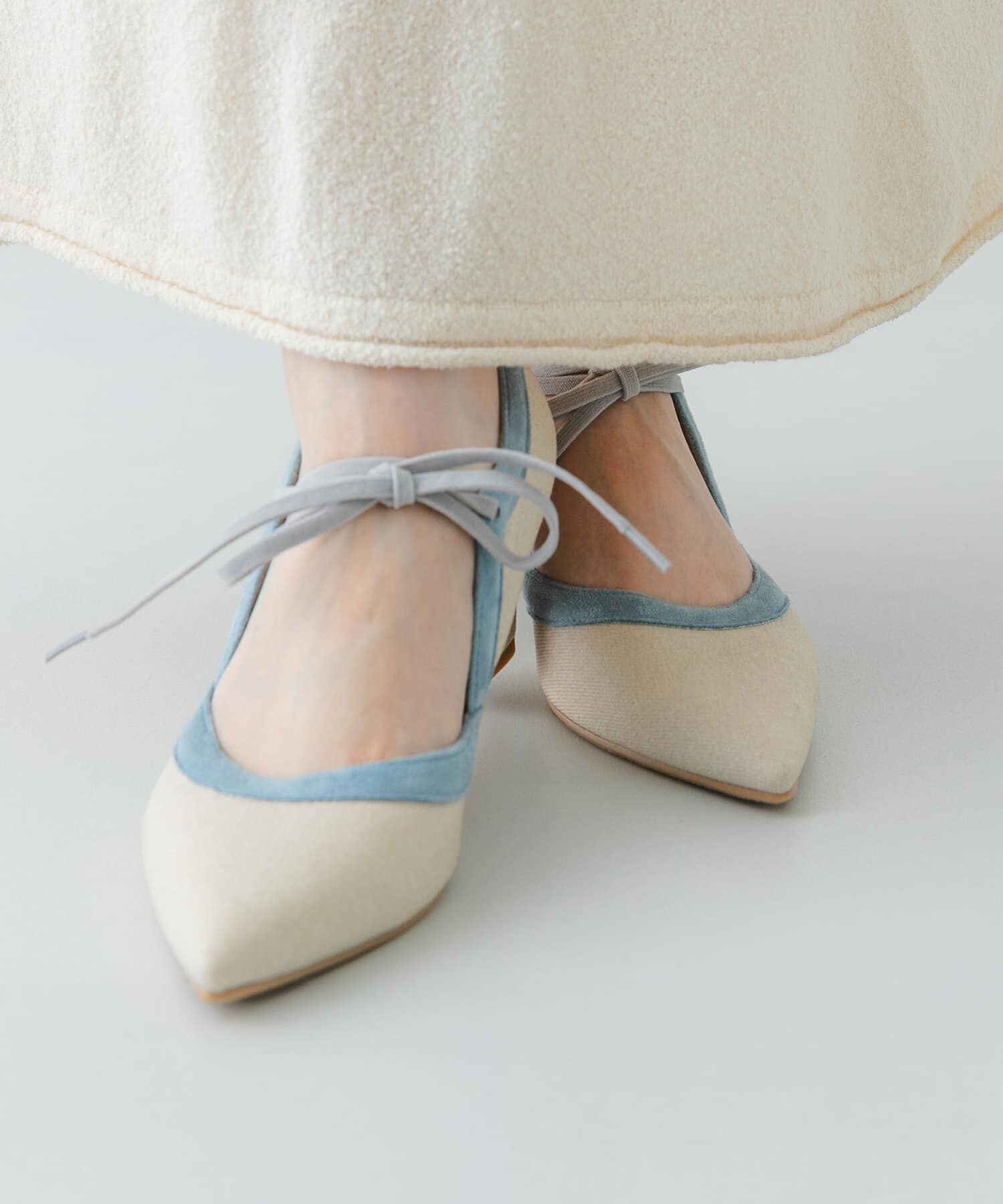 RODE SKO「『MADE IN JAPAN』チャンキーヒールリボンパンプス」|パンプス|