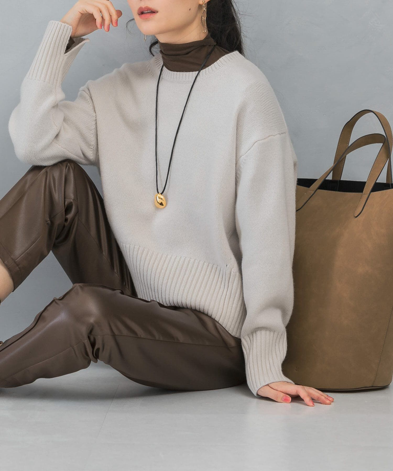 URBAN RESEARCH ROSSO「エクストラファインシームデザインニット」|ニット・セーター|