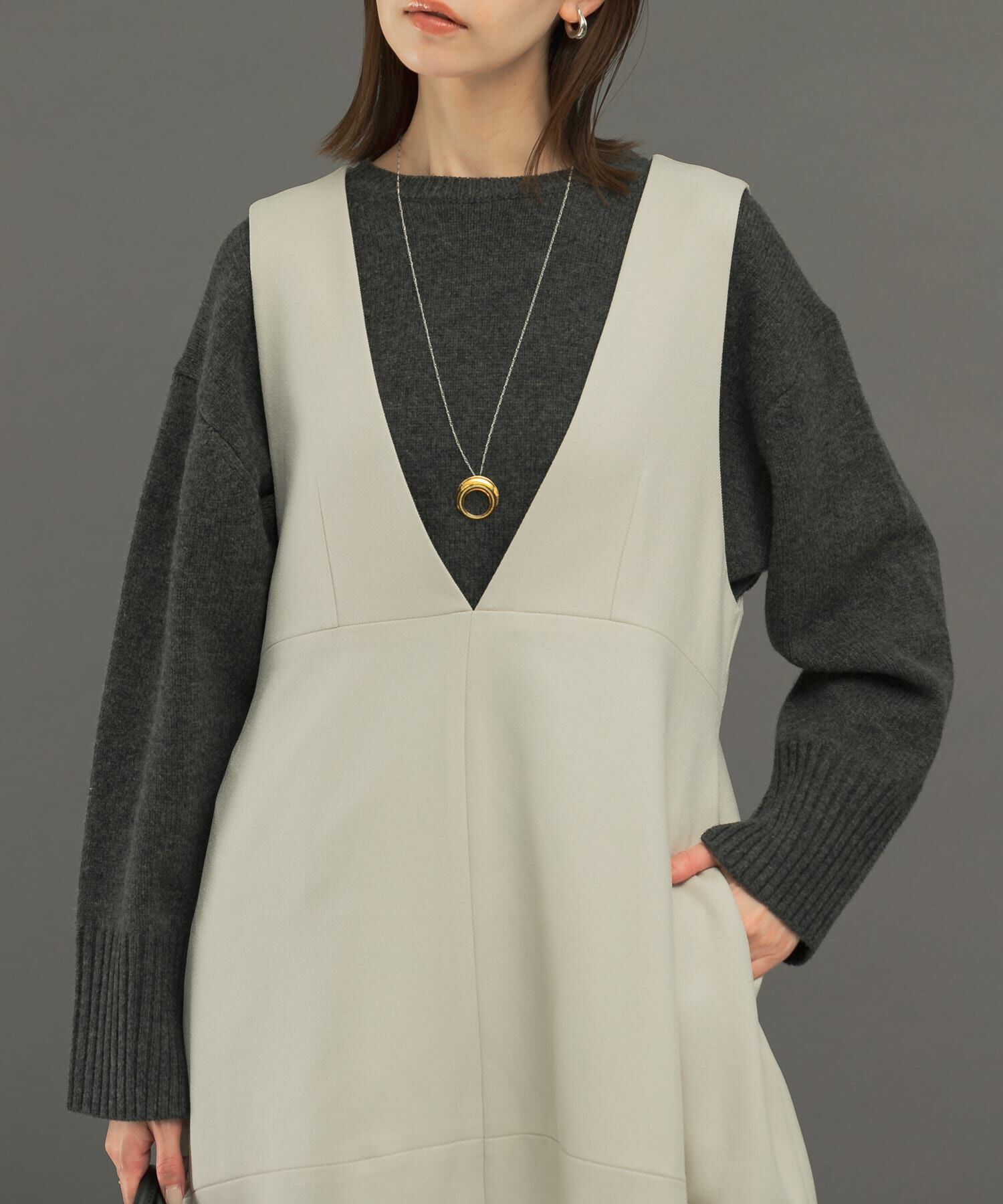 URBAN RESEARCH ROSSO「エクストラファインシームデザインニット」|ニット・セーター|