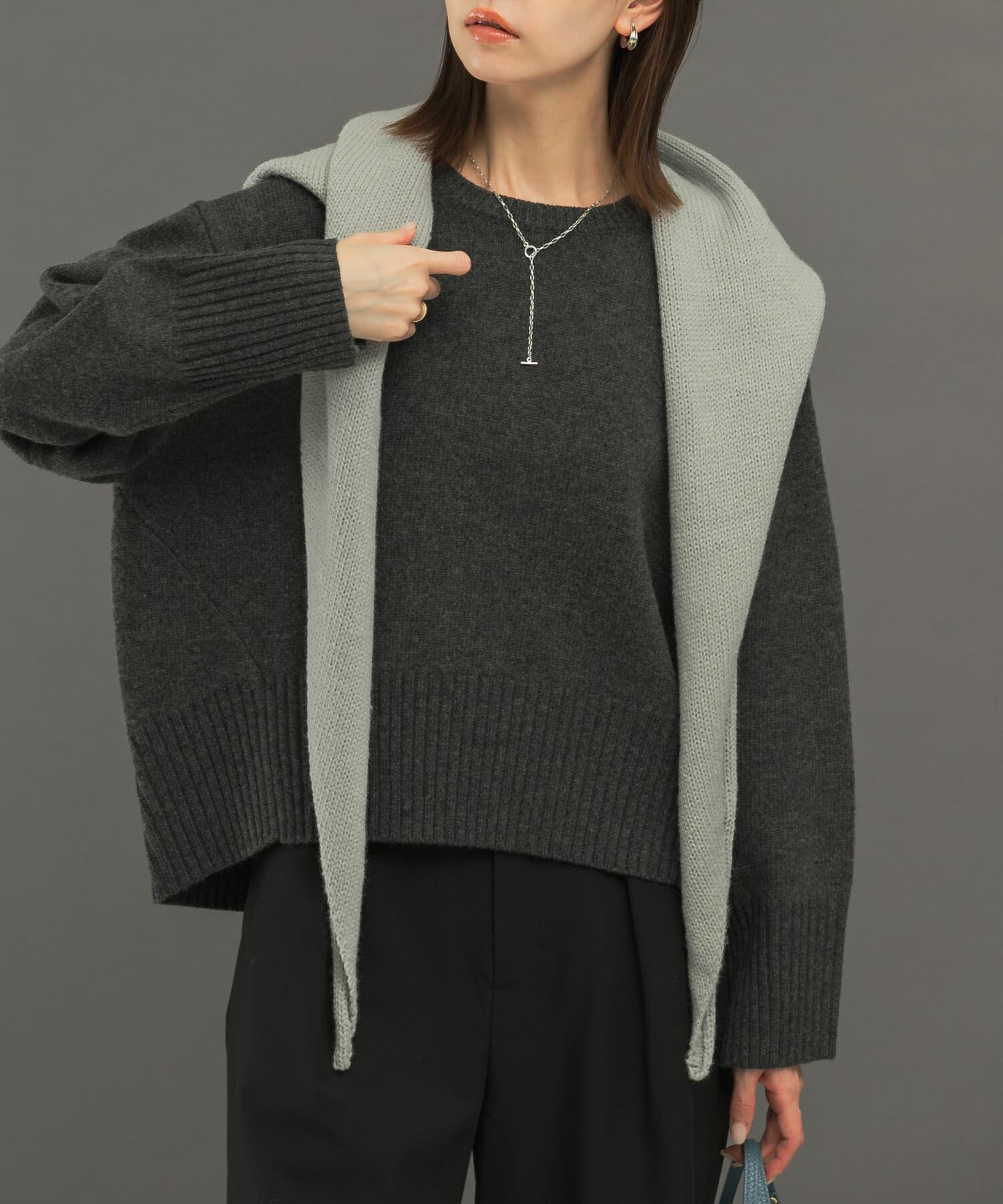 URBAN RESEARCH ROSSO「エクストラファインシームデザインニット」|ニット・セーター|