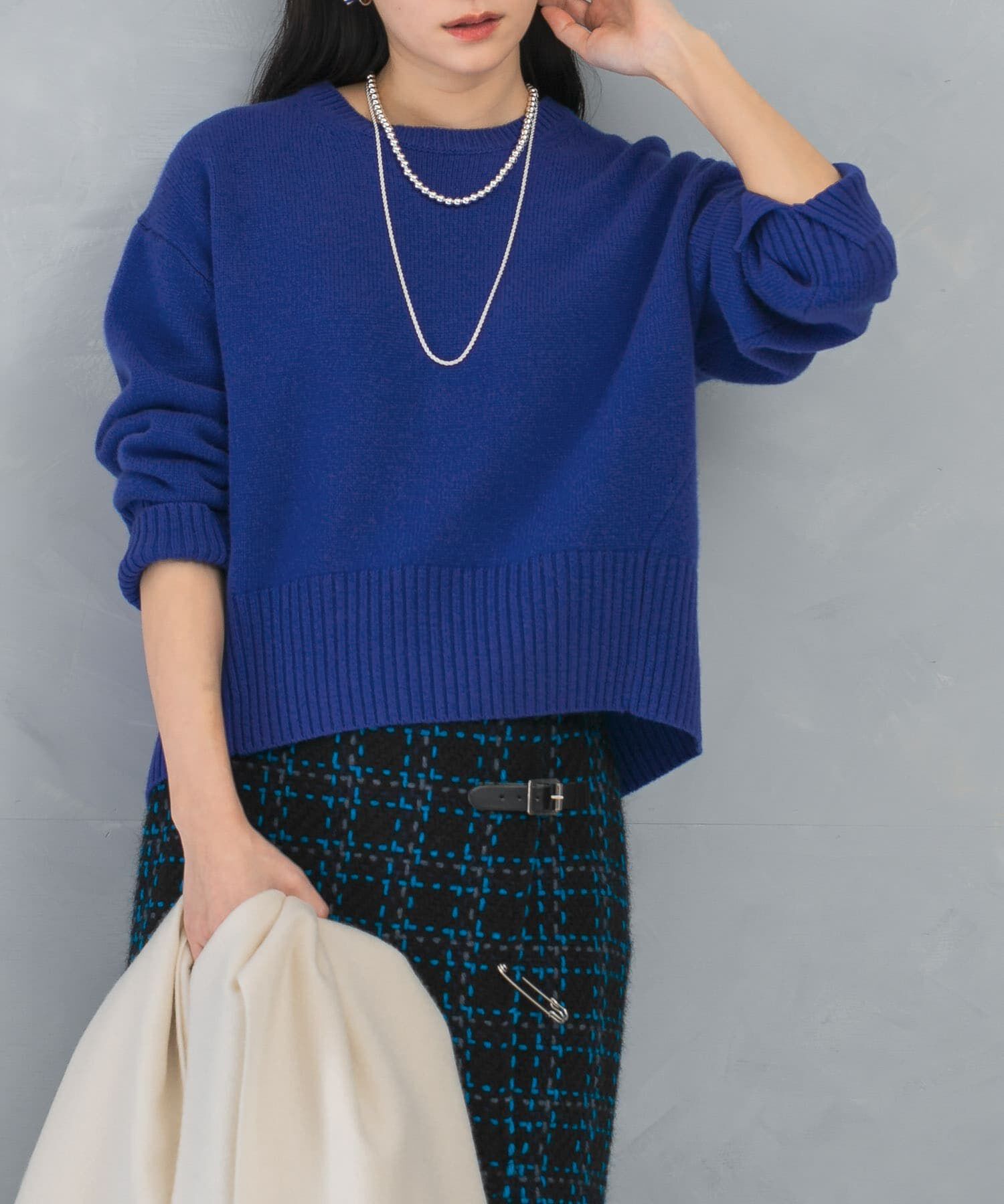 URBAN RESEARCH ROSSO「エクストラファインシームデザインニット」|ニット・セーター|