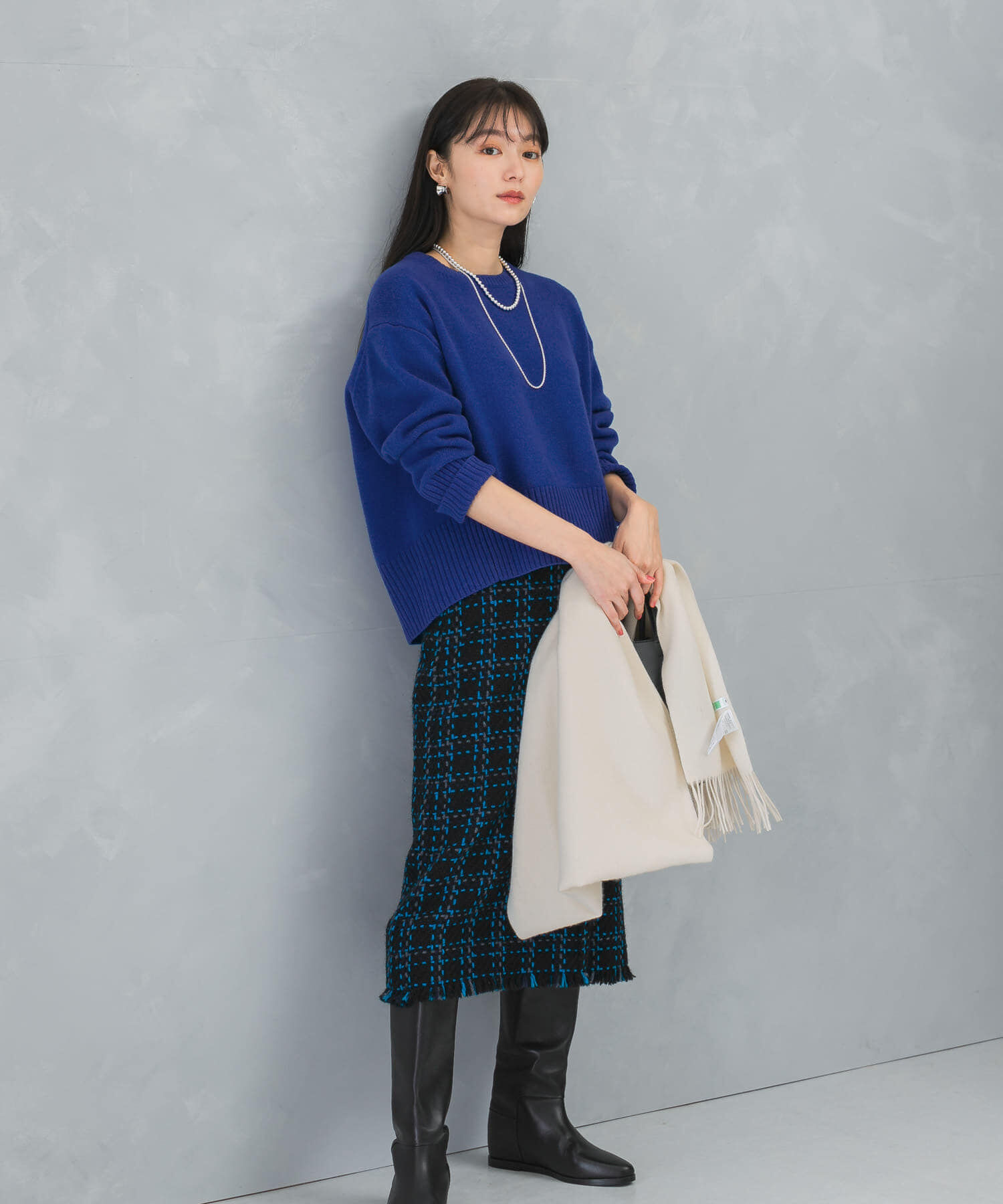 URBAN RESEARCH ROSSO「エクストラファインシームデザインニット」|ニット・セーター|