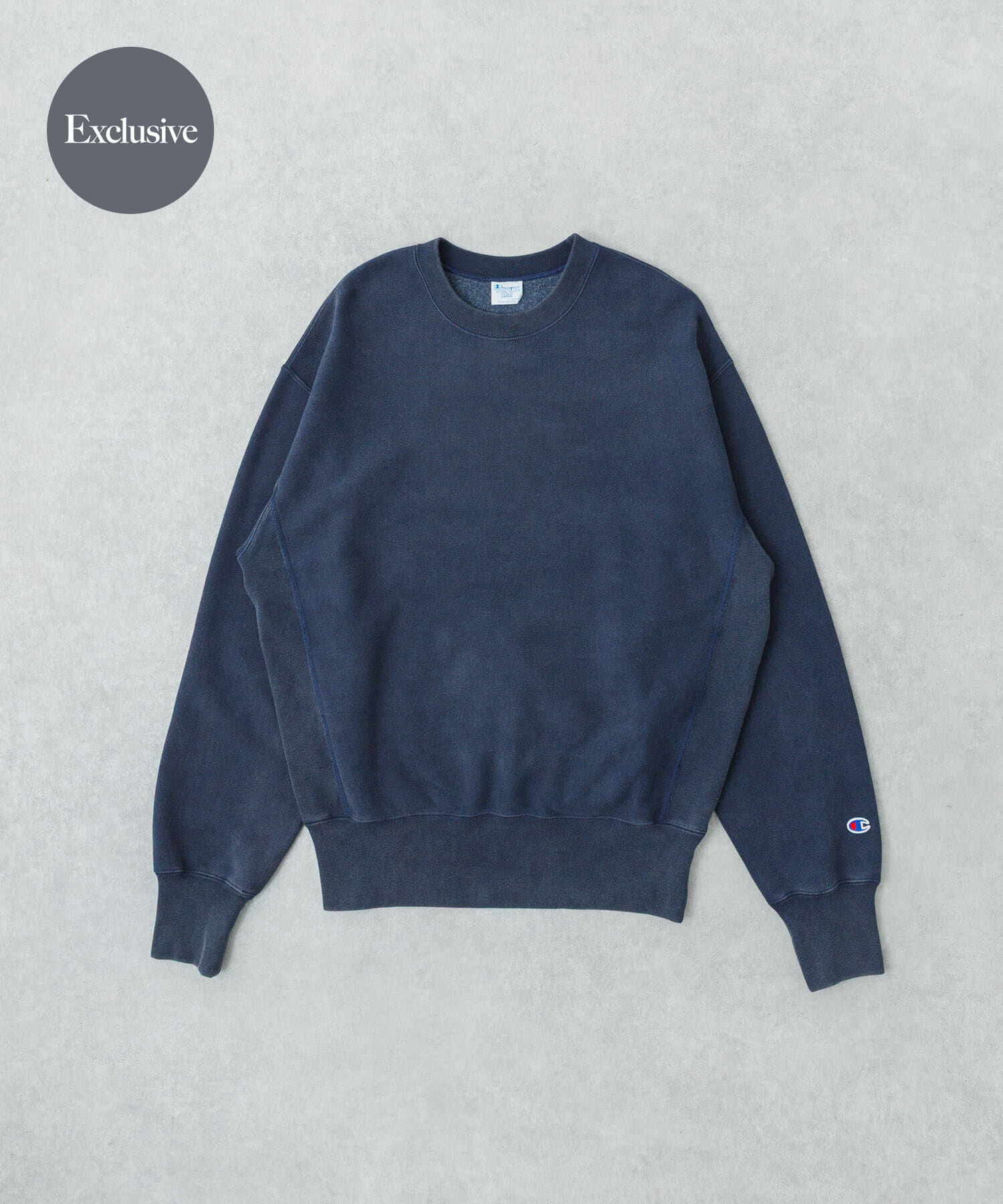 URBAN RESEARCH「『別注』CHAMPION&times;URBAN RESEARCH　SNOW POWDER WASH CREW-NECK」|スウェット・ジャージ|ネイビー