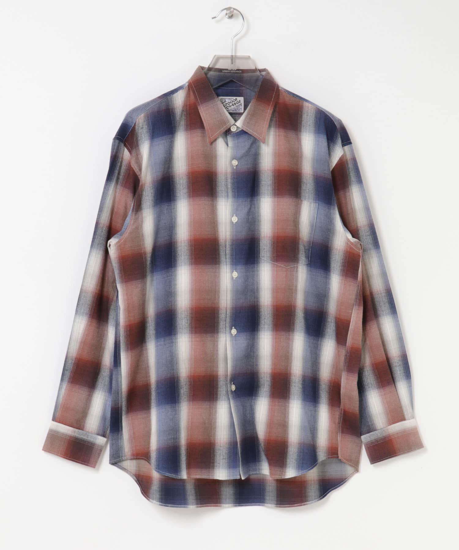 URBAN RESEARCH「『別注』OUTDOOR EXCHANGE&times;URBAN RESEARCH　シャギーチェックシャツ」|シャツ・ブラウス|