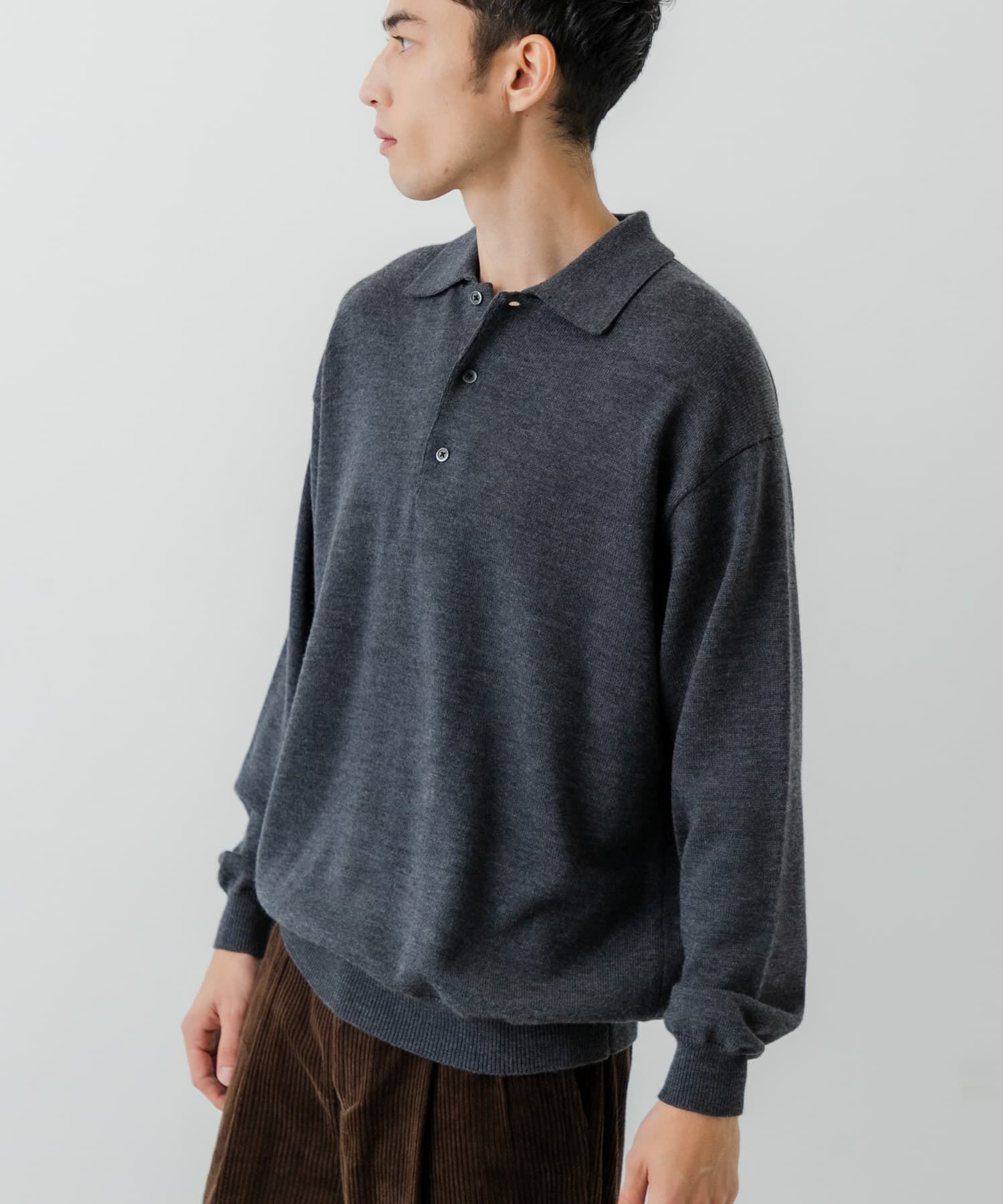 URBAN RESEARCH「CASH FEEL W/MID ニットポロ」|ニット・セーター|