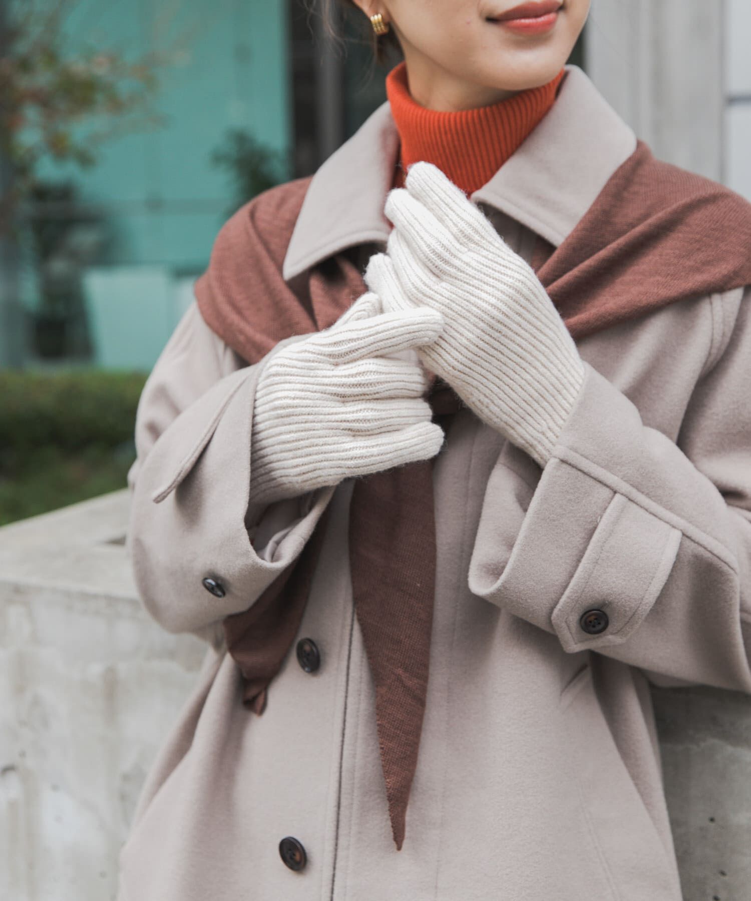 URBAN RESEARCH DOORS「ノットピリンググローブ」|手袋|オートミール