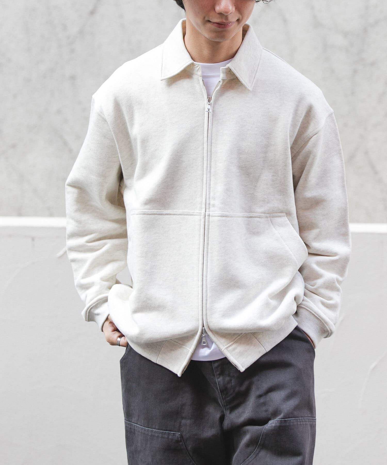 URBAN RESEARCH DOORS「FORK&SPOON　ジップスウェットカーディガン」|カーディガン|オートミール