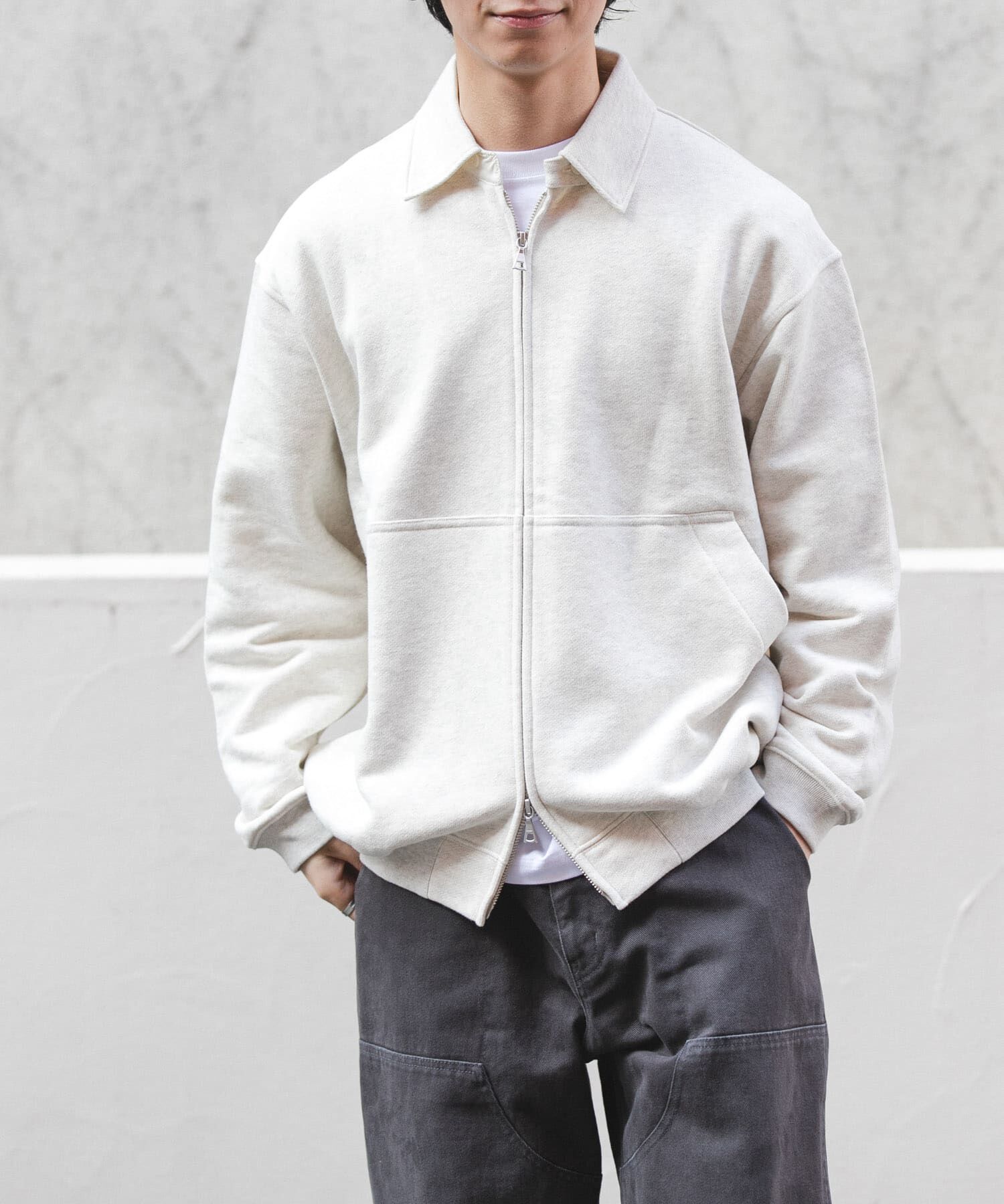 URBAN RESEARCH DOORS「FORK&SPOON　ジップスウェットカーディガン」|カーディガン|