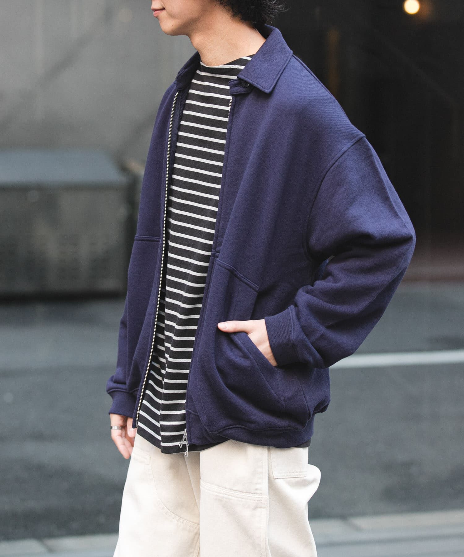 URBAN RESEARCH DOORS「FORK&SPOON　ジップスウェットカーディガン」|カーディガン|