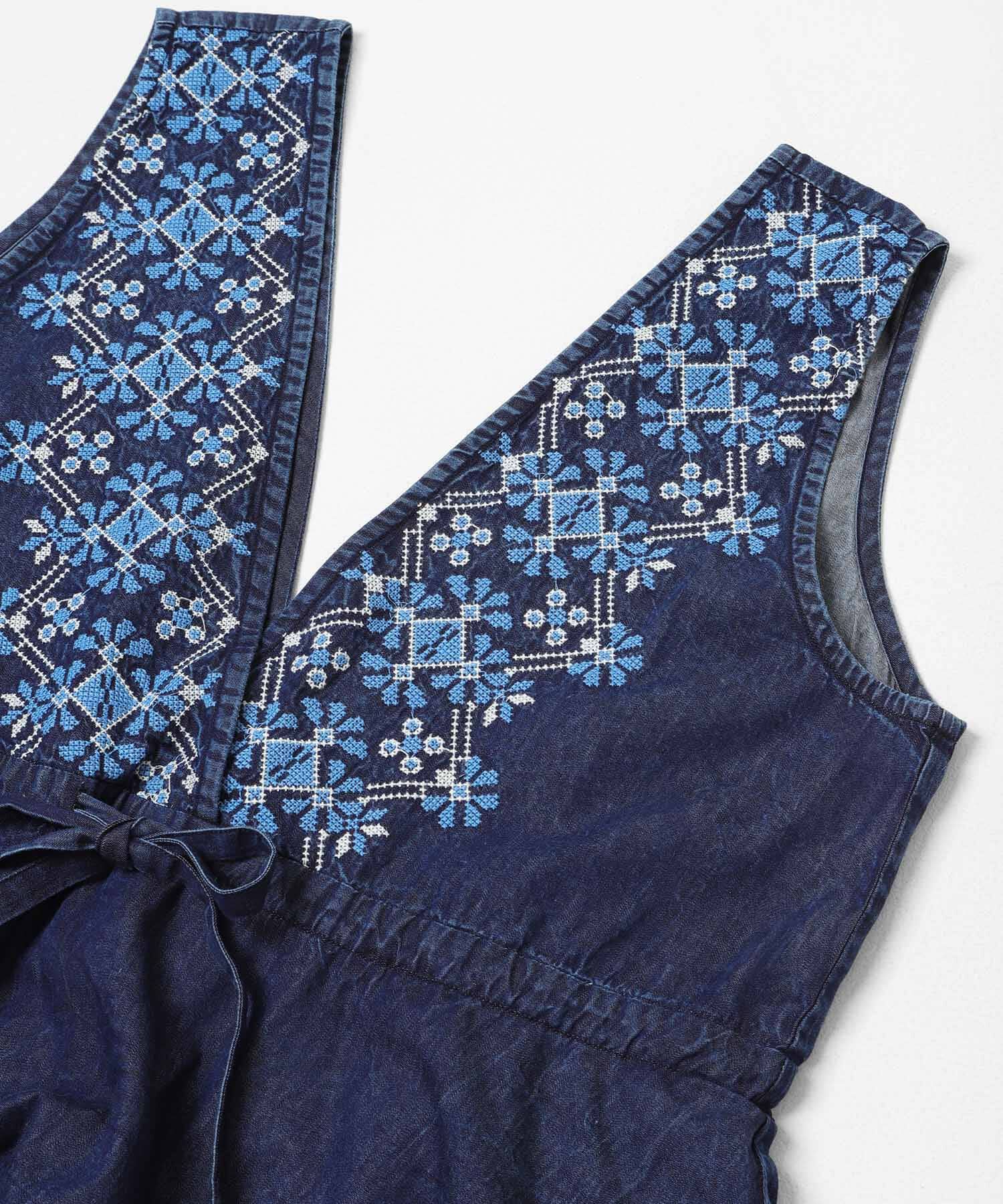 Sonny Label 「クロス刺繍ペプラムサロペット」|オールインワン|