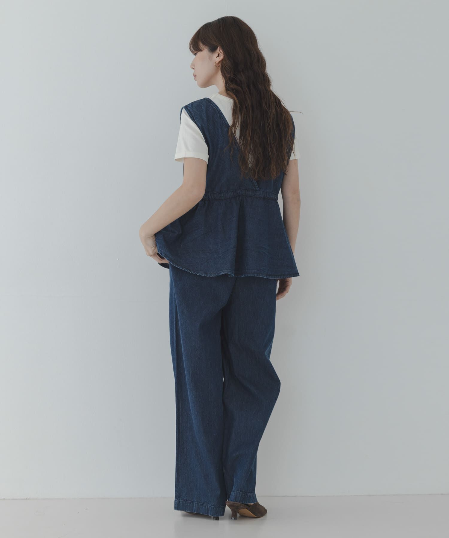 Sonny Label 「クロス刺繍ペプラムサロペット」|オールインワン|